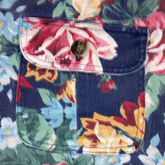 VINTAGE MANOR HOUSE floral jean jacket sz. 8 Med. no flaws, EUC. SALE $20 - Picture 4 of 7